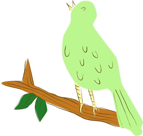 Bird on a branch sining